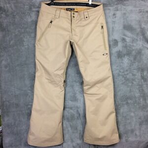 Oakley Thinsulate Skiing Snowboarding Pants Mens Large Beige Regular Fit Lined